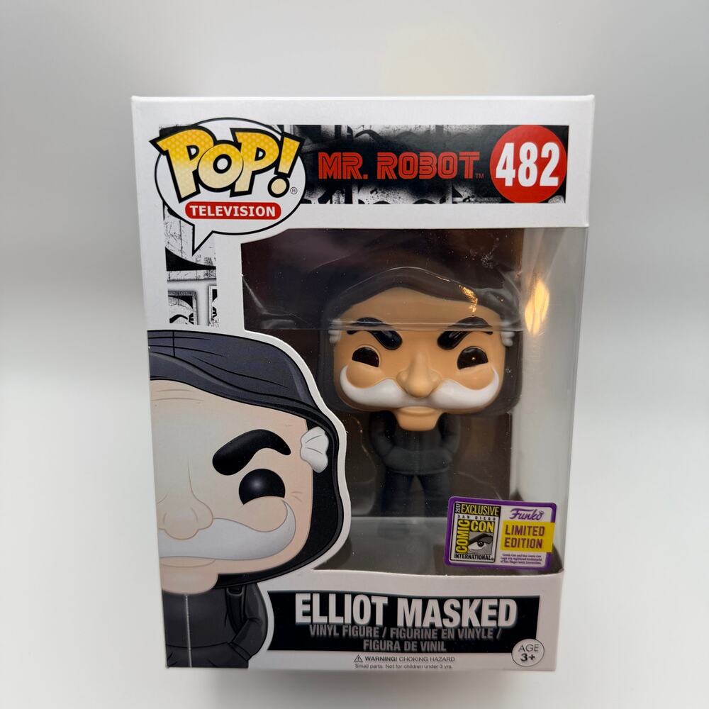Funko Pop Mr Robot Elliot Masked #482 2017 SDCC Exclusive Convention Sticker
